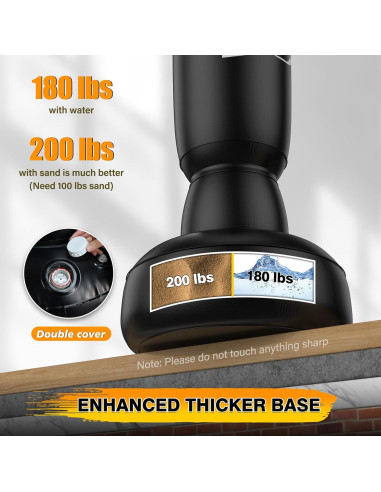 Saco de Boxeo Freestanding BaiYuan 180 cm con Guantes y Bomba