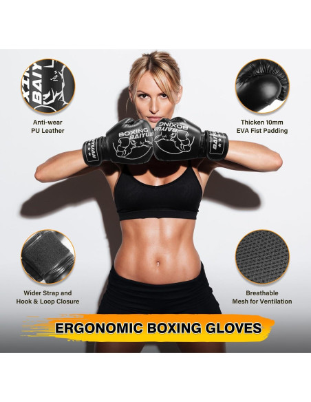 Saco de Boxeo Freestanding BaiYuan 180 cm con Guantes y Bomba