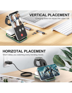 Estación de Carga Inalámbrica 5 en 1 SUNNYYEW A8 15W 2