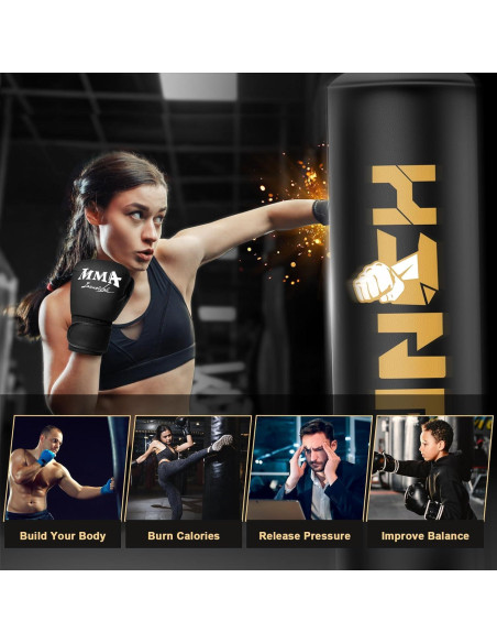 Bolsa de Boxeo Pesada JUOIFIP con Guantes - Adultos y Niños