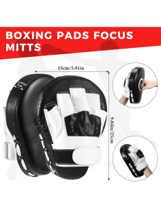 Juego de 4 Almohadillas de Boxeo Simgoing - Taekwondo y Mitones 2