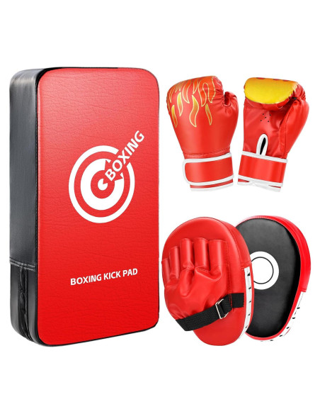 Juego de Guantes de Boxeo YORWHIN 3 en 1 para Niños