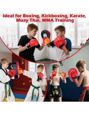 Juego de Guantes de Boxeo YORWHIN 3 en 1 para Niños