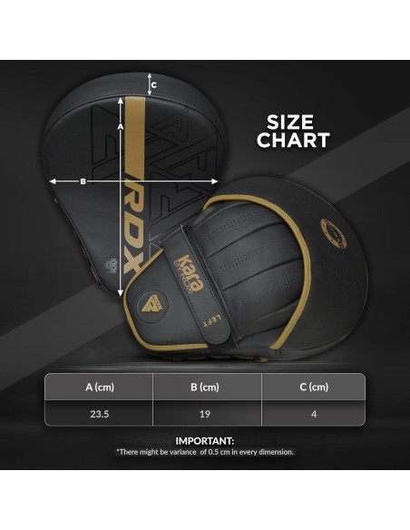 Guantes de Boxeo RDX F6 Curvados de Cuero Maya 25.4 cm