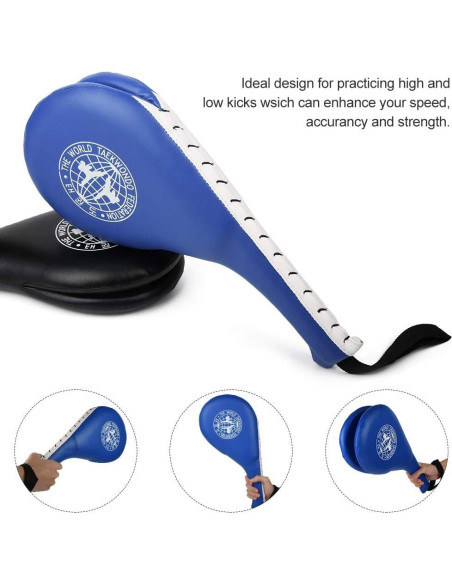 Almohadillas de Patada Taekwondo ORANGEHOME 01 Negro y Azul