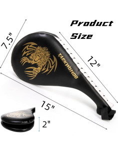 Almohadillas de Patadas Taekwondo Tlence Doble Cara 38x19x5cm 2