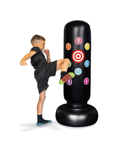 Bolsa de Golpes Inflable para Niños Colores del Arcoíris 80cm