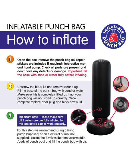 Bolsa de Golpes Inflable para Niños Colores del Arcoíris 80cm