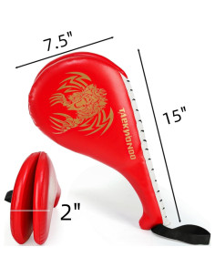 Almohadillas de Patadas Taekwondo Tlence Doble Cara 38x19cm 2