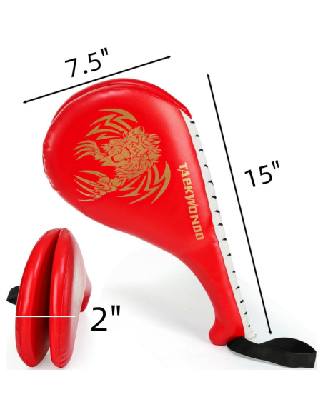 Almohadillas de Patadas Taekwondo Tlence Doble Cara 38x19cm