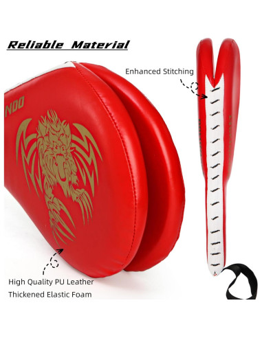 Almohadillas de Patadas Taekwondo Tlence Doble Cara 38x19cm