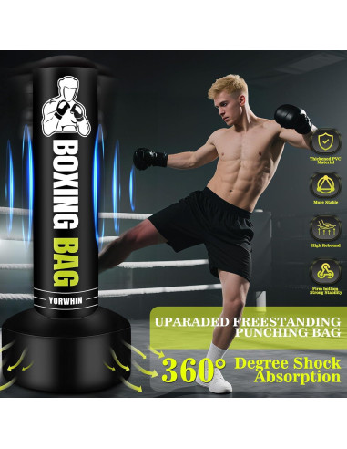 Saco de Boxeo YORWHIN 70" con Soporte y Accesorios