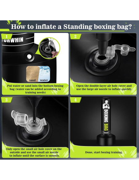 Saco de Boxeo YORWHIN 70" con Soporte y Accesorios