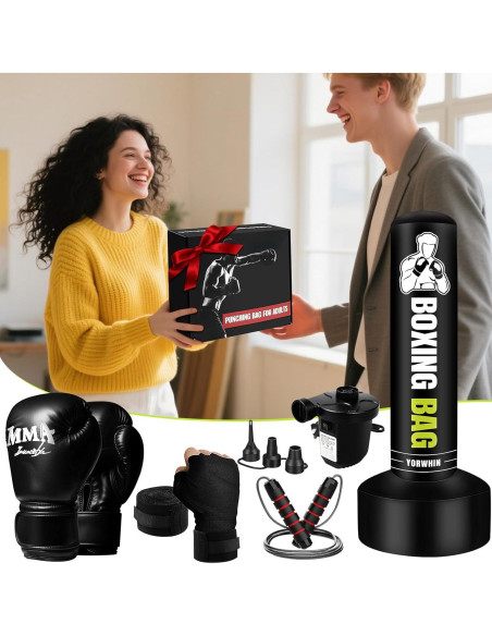 Saco de Boxeo YORWHIN 70" con Soporte y Accesorios