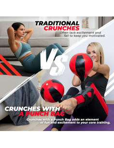 Equipo de Ejercicio para Abdomen Islifekey Bolsa de Boxeo 2