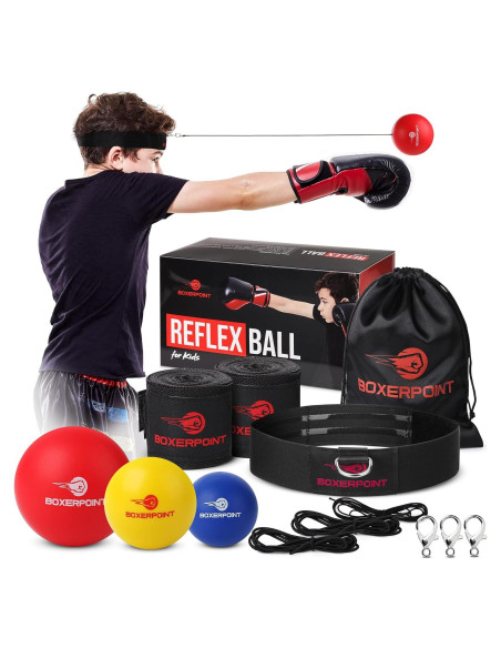 Bola de Reflexión para Boxeo Niños BOXERPOINT - Kit Completo
