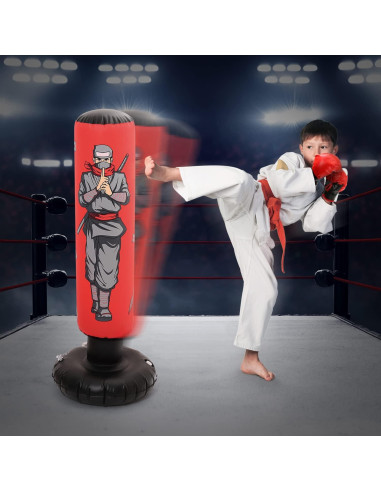 Bolsa de Boxeo Inflable EagleStone 119.88 cm con Guantes