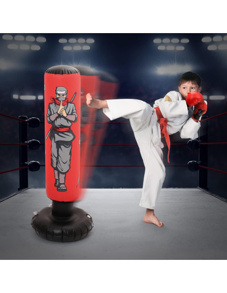 Bolsa de Boxeo Inflable EagleStone 119.88 cm con Guantes