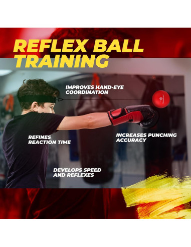 Bola de Reflexión para Boxeo Niños BOXERPOINT - Kit Completo