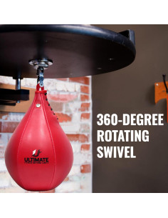 Bolsa de Velocidad Ultimate Fitness 18x25.4cm Boxeo Rojo 2