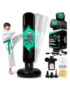Saco de Boxeo Inflable The Household Best 160 cm con Guantes