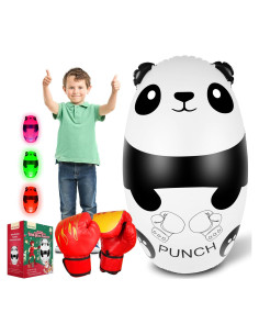 Saco de Boxeo Inflable FOYOCER Panda Pro 120cm con Guantes