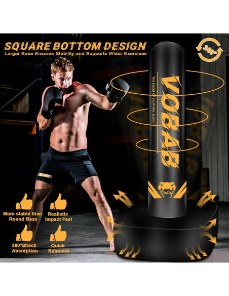Bolsa de Boxeo Pesada SPOXING 70" Ajustable para Adultos