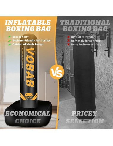 Bolsa de Boxeo Pesada SPOXING 70" Ajustable para Adultos