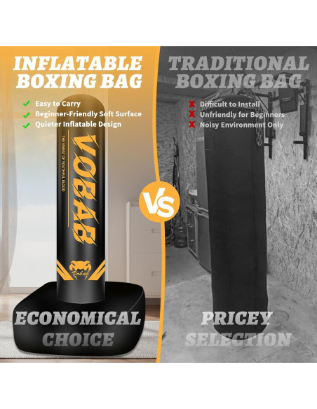 Bolsa de Boxeo Pesada SPOXING 70" Ajustable para Adultos