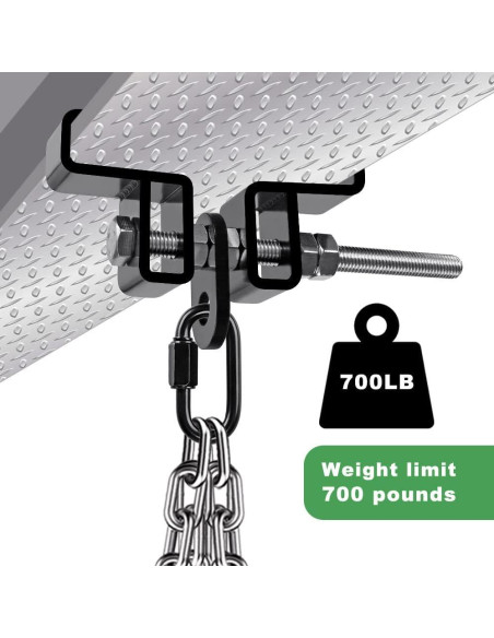 Abrazadera de Viga de Acero SELEWARE con Mosquetón 2 Paquetes