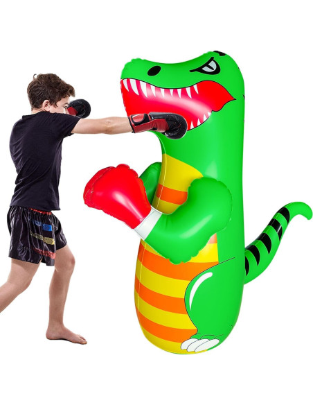 Bolsa de Boxeo Inflable OLNIEZZL Dinosaurio 119.4 cm para Niños