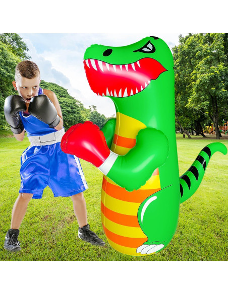 Bolsa de Boxeo Inflable OLNIEZZL Dinosaurio 119.4 cm para Niños