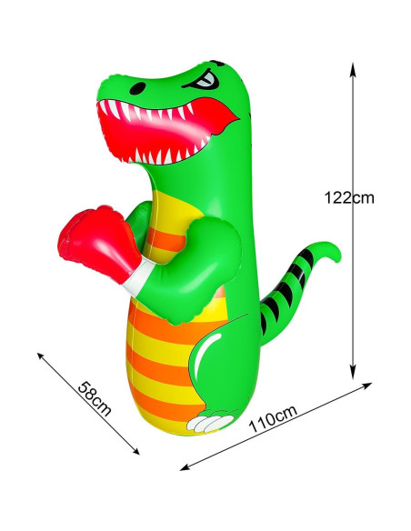 Bolsa de Boxeo Inflable OLNIEZZL Dinosaurio 119.4 cm para Niños