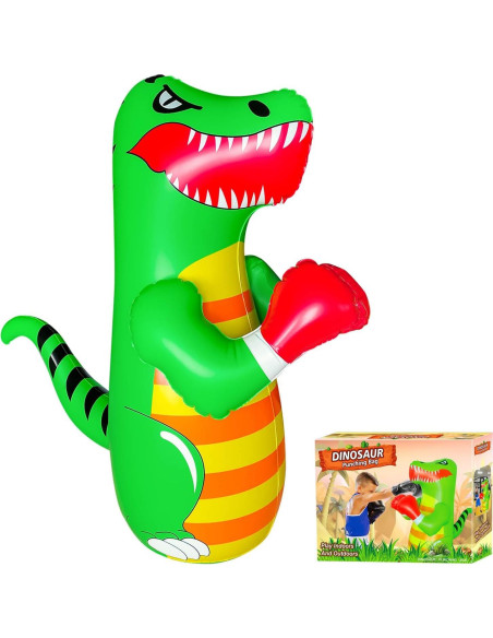 Bolsa de Boxeo Inflable OLNIEZZL Dinosaurio 119.4 cm para Niños