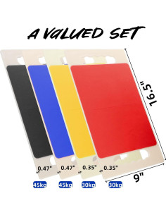 Paquete de 4 Tableros de Golpe Reutilizables Noamus 42.5x23.6cm 2