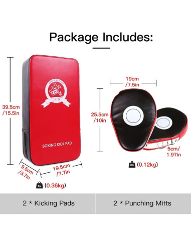 Kit de Almohadillas de Golpe SEISSO + Mitones de Boxeo