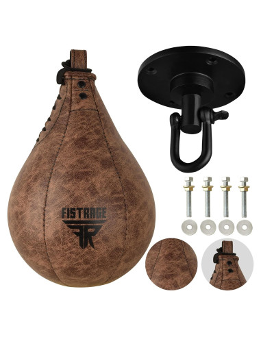 Bolsa de Velocidad FISTRAGE de Cuero para Boxeo y MMA