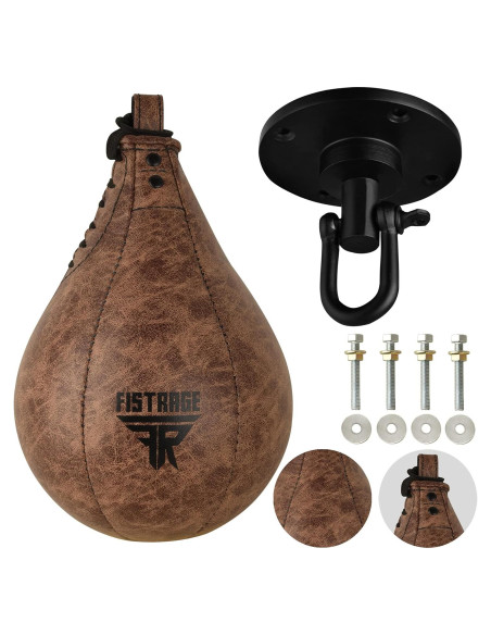 Bolsa de Velocidad FISTRAGE de Cuero para Boxeo y MMA
