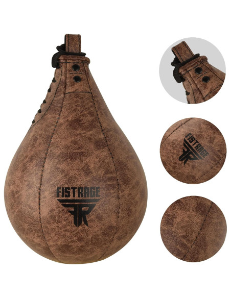 Bolsa de Velocidad FISTRAGE de Cuero para Boxeo y MMA
