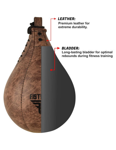 Bolsa de Velocidad FISTRAGE de Cuero para Boxeo y MMA