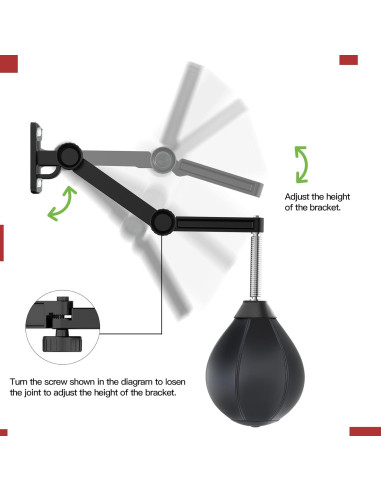 Bolsa de Velocidad para Boxeo Fanceasily Ajustable Pared