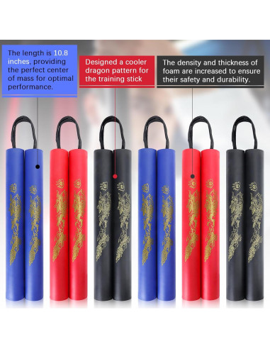 Bastones de Entrenamiento Wpxmer de Goma Espuma - 6 Piezas