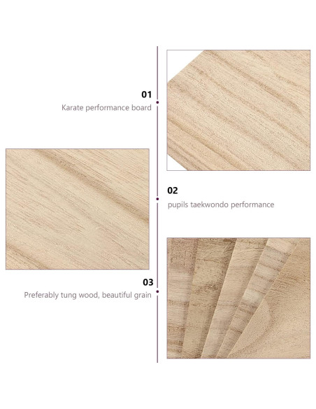 10 Tablas de Rompimiento de Madera SENTOP para Karate y Taekwondo