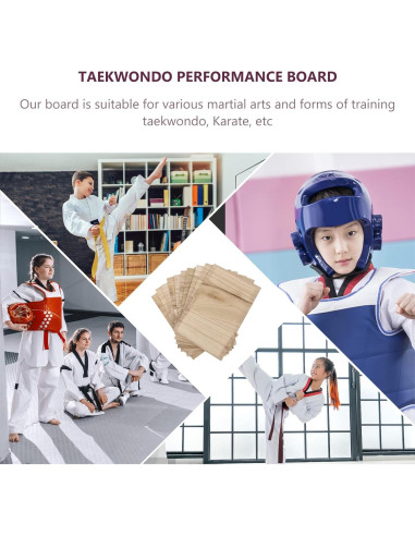 10 Tablas de Rompimiento de Madera SENTOP para Karate y Taekwondo