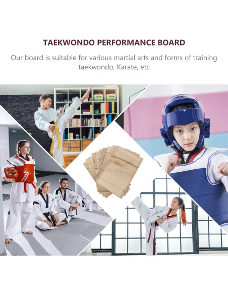 10 Tablas de Rompimiento de Madera SENTOP para Karate y Taekwondo