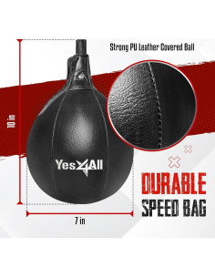Plataforma de Bolsa de Velocidad Ajustable Yes4All 24" Boxeo 2