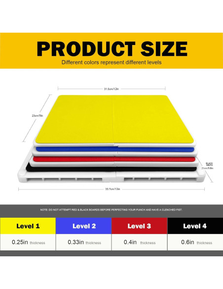 4 Tableros Requebrajables Zamfoot para Artes Marciales Niños