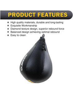 Bolsa de Velocidad Redipo de Cuero PU para Boxeo y MMA 25.4x17.8cm 2