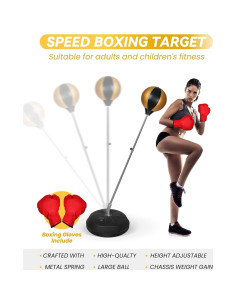 Bolsa de Boxeo INNOLIFE Ajustable 120-150 cm con Guantes 2