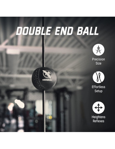 Bolsa de Fin Doble Mini Hayabusa - Negro, Ajustable, Boxeo